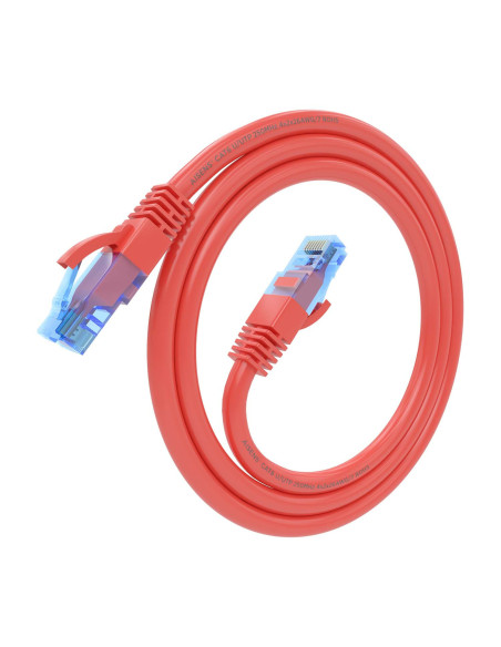 AISENS Cable De Red Latiguillo RJ45 Cat.6 UTP AWG26 CCA, Rojo, 0.5 m