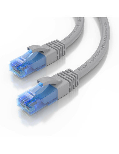 AISENS Cable De Red Latiguillo RJ45 Cat.6 UTP AWG26 CCA, Gris, 15 m