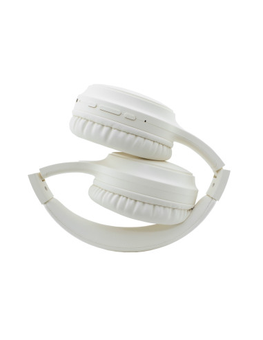 CoolBox AURICULARES BLUETOOTH 5.3 AIR40 CANCELACION RUIDO ANC BEIGE DIADEMA PLEGABLES
