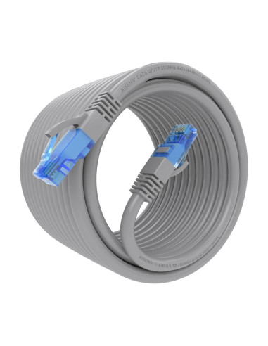 AISENS Cable De Red Latiguillo RJ45 Cat.6 UTP AWG26 CCA, Gris, 10 m