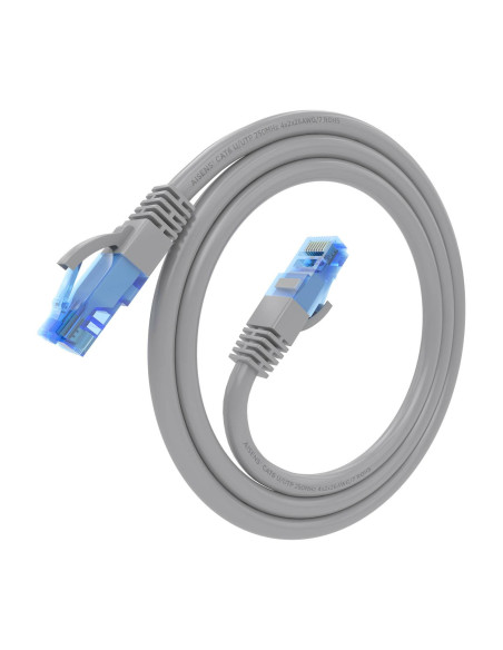 AISENS Cable De Red Latiguillo RJ45 Cat.6 UTP AWG26 CCA, Gris, 0.5 m