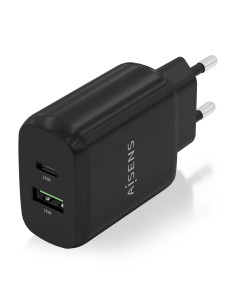 AISENS Cargador 25W, 1xUSB-C PD3.0, 1xUSB-A QC3.0, Negro 2