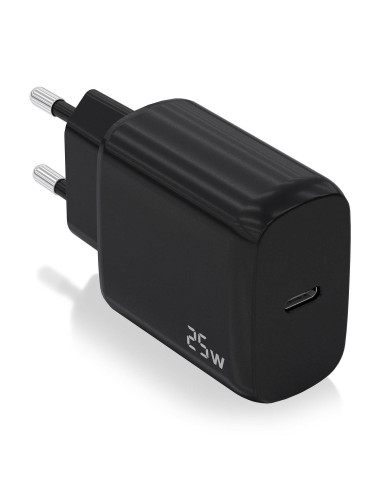 AISENS Cargador USB-C PD3.0 1 Puerto 1xUSB-C 25W, Negro