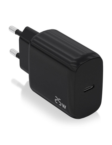 AISENS Cargador USB-C PD3.0 1 Puerto 1xUSB-C 25W, Negro