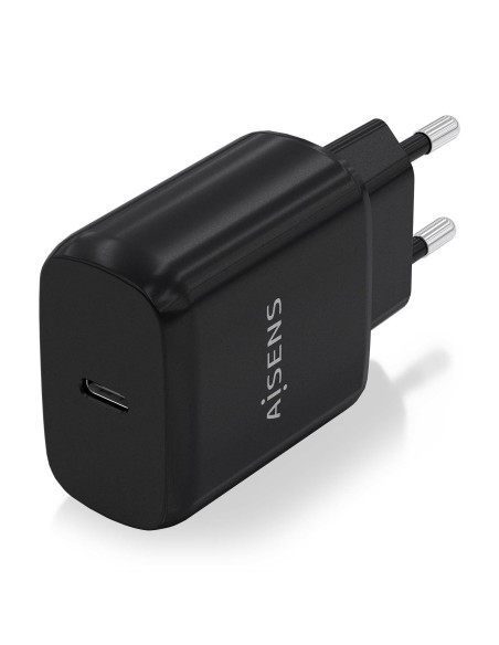 AISENS Cargador USB-C PD3.0 1 Puerto 1xUSB-C 25W, Negro