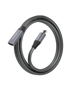 AISENS Cable USB 3.2 Gen2x2 Aluminio 20Gbps 8K@30Hz 5A 100W, Tipo USB-C M-USB-C H, Gris, 1.5 m 2