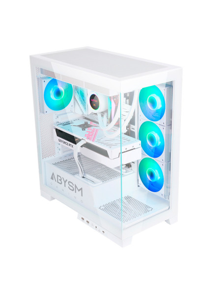 ABYSM Danube Sava H500 White Escritorio Transparente, Blanco