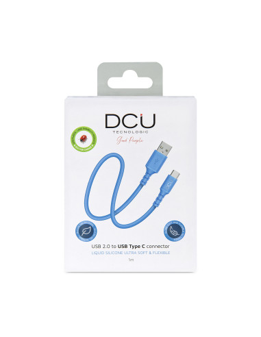 DCU Advance Tecnologic 30402075 cable USB USB 2.0 1 m USB A USB C Azul