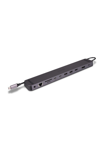 Lindy 43392 base para portátil y replicador de puertos Acoplamiento USB 3.2 Gen 1 (3.1 Gen 1) Type-C Antracita