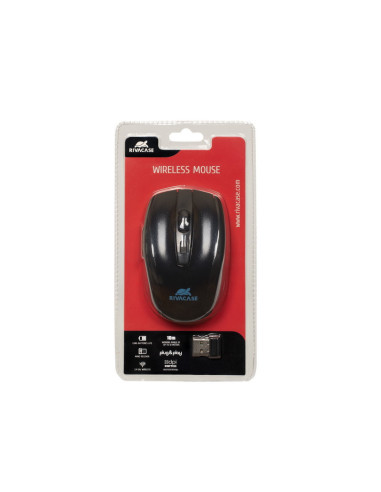 Rivacase 8038 + WIRELESS MOUSE 39,6 cm (15.6") Maletín Negro