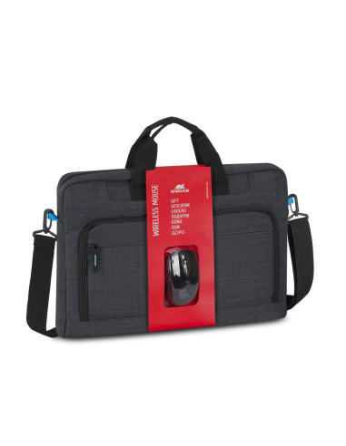 Rivacase Regent 8058 43,9 cm (17.3") Bandolera Negro, Cian