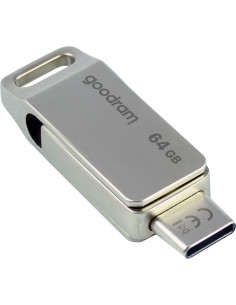 Goodram ODA3 unidad flash USB 64 GB USB Type-A   USB Type-C 3.2 Gen 1 (3.1 Gen 1) Plata 2