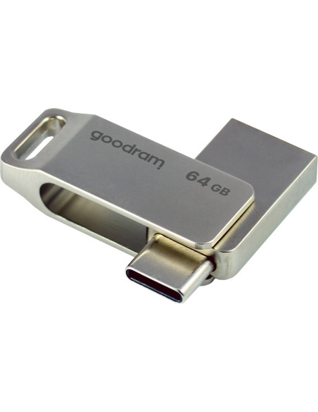 Goodram ODA3 unidad flash USB 64 GB USB Type-A   USB Type-C 3.2 Gen 1 (3.1 Gen 1) Plata
