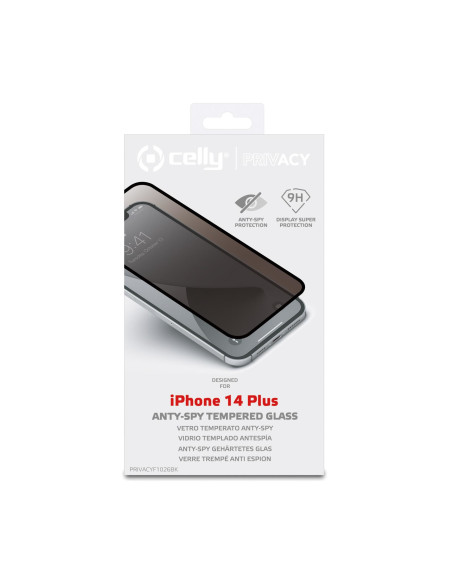 Celly PRIVACYF1026BK protector de pantalla o trasero para teléfono móvil Apple 1 pieza(s)