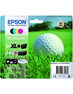 Epson Golf ball C13T34794010 cartucho de tinta 1 pieza(s) Original Alto rendimiento (XL) Negro, Cian, Magenta, Amarillo