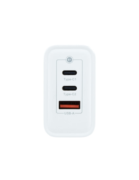CoolBox CARGADOR GAN 65W USB-C USB-C USB-A PARED