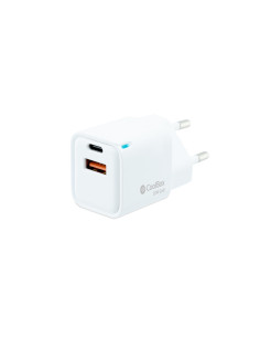 CoolBox CARGADOR GAN 20W USB-C USB-A PARED