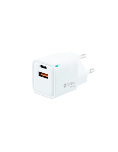 CoolBox CARGADOR GAN 20W USB-C USB-A PARED