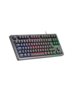 Mars Gaming MK023, Teclado Gaming TKL, Tecnología Híbrida H-Mech, Iluminación FRGB Rainbow, Anti-ghosting, Compatibilidad