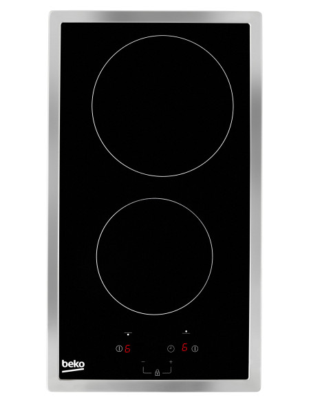 Beko HDMC32400TX hobs Acero inoxidable Integrado 30 cm Cerámico 2 zona(s)