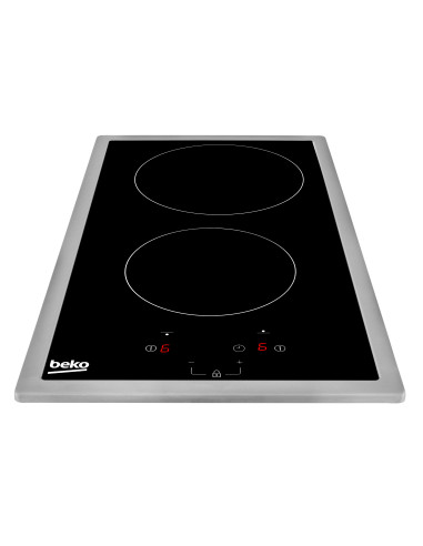 Beko HDMC32400TX hobs Acero inoxidable Integrado 30 cm Cerámico 2 zona(s)