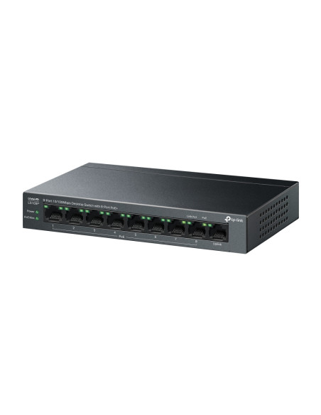 TP-Link LiteWave LS109P switch No administrado Fast Ethernet (10 100) Energía sobre Ethernet (PoE) Negro