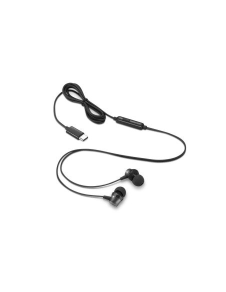 Lenovo 4XD1J77351 auricular y casco Auriculares Alámbrico Dentro de oído Oficina Centro de llamadas USB Tipo C Negro