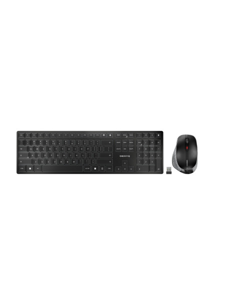 CHERRY DW 9500 SLIM teclado Ratón incluido Universal RF Wireless + Bluetooth QWERTY Inglés Negro, Gris