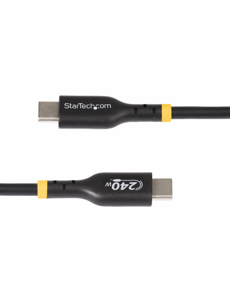 StarTech.com Cable de Carga USB-C de 2m - Cable USB Tipo C - Certificación USB-IF - PD de 240W EPR - Cable USB 2.0 USB-C de