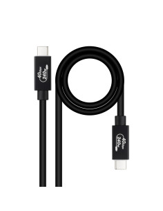 Nanocable Cable USB 4 Gen 3x2 40Gbps 5A 240W, USB-C M-USB-C M, Negro, 1.8 m