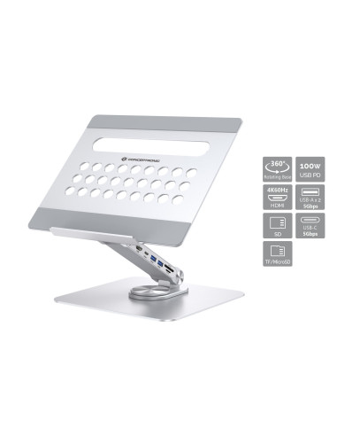 Conceptronic DONN27G soporte para ordenador portátil Plata