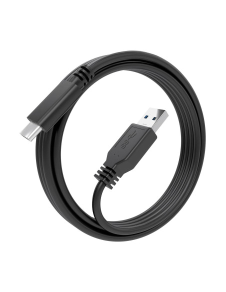AISENS Cable USB 3.1 Gen2 10Gbps 3A, Tipo USB-C M-A M, Negro, 2.0m