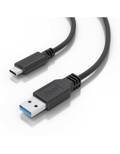 AISENS Cable USB 3.1 Gen2 10Gbps 3A, Tipo USB-C M-A M, Negro, 2.0m