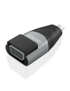 AISENS Adaptador Conversor Aluminio USB-C a VGA, USB-C M-HDB15 H, Gris 2