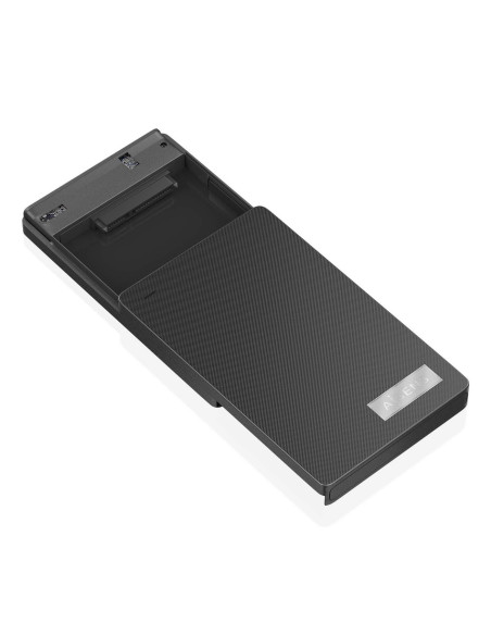 AISENS Caja Externa 2,5″ 9.5mm SATA a USB-C USB3.1 Gen1, Negra