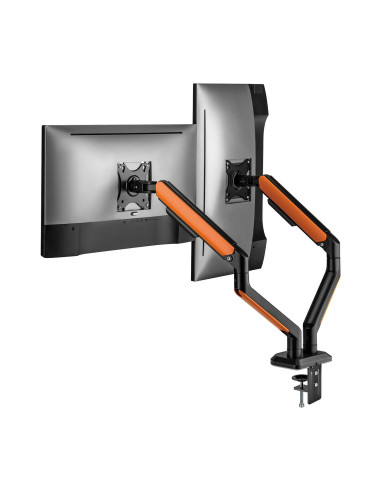 AISENS Soporte de Mesa RGB Gaming contrapeso giratorio e inclinable para Monitor TV 9Kg (3 Pivotes, 2 Brazos) de 17-32,