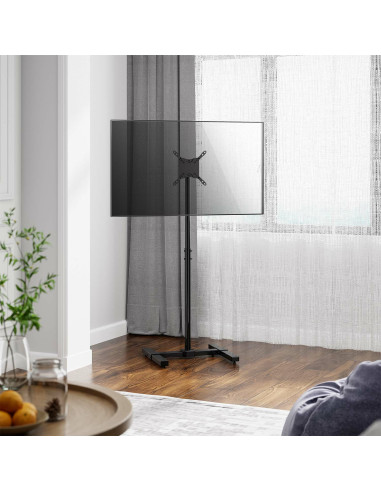 AISENS Soporte de Suelo Inclinable y Extensible para TV 20Kg de 13-42, Negro