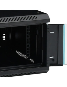 Phasak Armario Rack PRO 19" 6U 600 x 450 negro con ventilación - PHO 2106 (Montado) 2