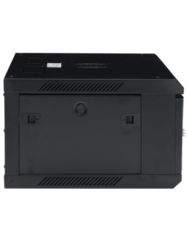 Phasak Armario Rack PRO 19" 6U 600 x 450 negro con ventilación - PHO 2106 (Montado)