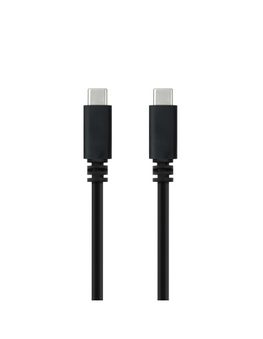Nanocable Cable USB 2.0 3A, tipo USB-C M-USB-C M, Negro, 1.5 m