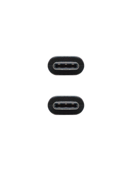 Nanocable Cable USB 2.0 3A, tipo USB-C M-USB-C M, Negro, 1.5 m