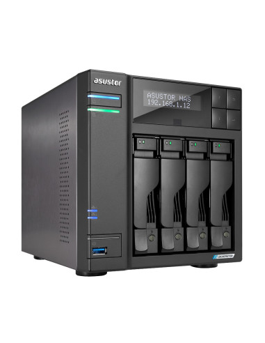 Asustor LOCKERSTOR 4 Gen2 (AS6704T) NAS Escritorio Intel® Celeron® N N5105 4 GB DDR4 0 TB ADM Negro