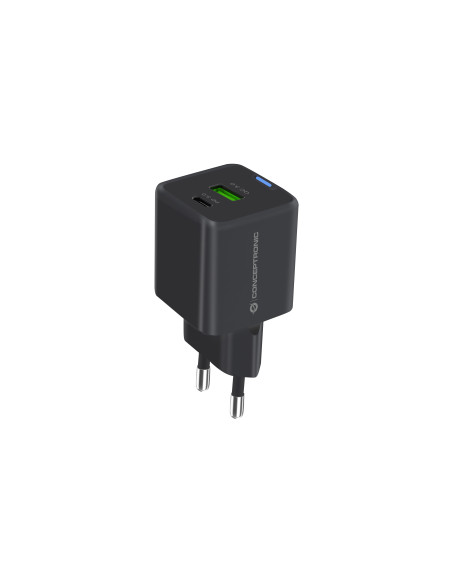 Conceptronic ALTHEA16B cargador de dispositivo móvil Universal Negro Corriente alterna Carga rápida Interior