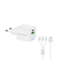 Conceptronic ALTHEA16W cargador de dispositivo móvil Universal Blanco Corriente alterna Carga rápida Interior