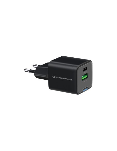 Conceptronic ALTHEA15B cargador de dispositivo móvil Universal Negro Corriente alterna Carga rápida Interior
