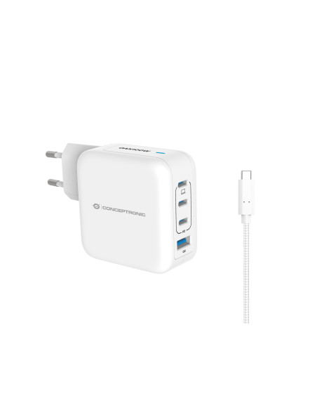 Conceptronic ALTHEA18W cargador de dispositivo móvil Universal Blanco Corriente alterna Carga rápida Interior