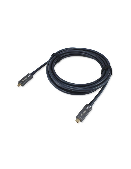 Equip 119462 Cable óptico activo USB-C a C, M M, 10m, PD 60W, 4K 60Hz, 10Gbps, Vídeo+Datos+PD
