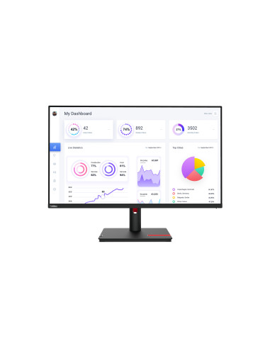 Lenovo ThinkVision T32p-30 pantalla para PC 80 cm (31.5") 3840 x 2160 Pixeles 4K Ultra HD LED Negro