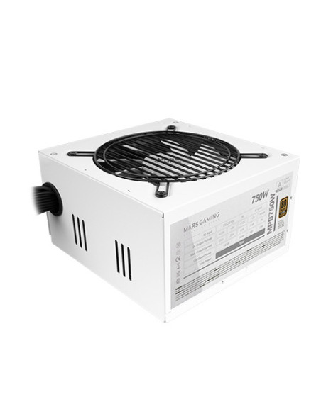 Mars Gaming MPB750, Fuente Alimentación PC 750W ATX, 6 Años Garantía, 80Plus Bronze 230V EU, 90% Eficiencia, Ventilador FDB