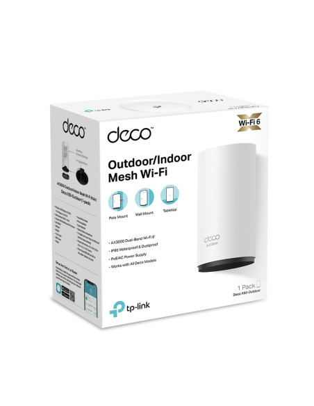 TP-Link Deco X50-Outdoor Doble banda (2,4 GHz   5 GHz) Wi-Fi 6 (802.11ax) Blanco 1 Interno